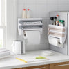 Multifunctional Paper Towel Holder With Storage Rack And Film Dispenser