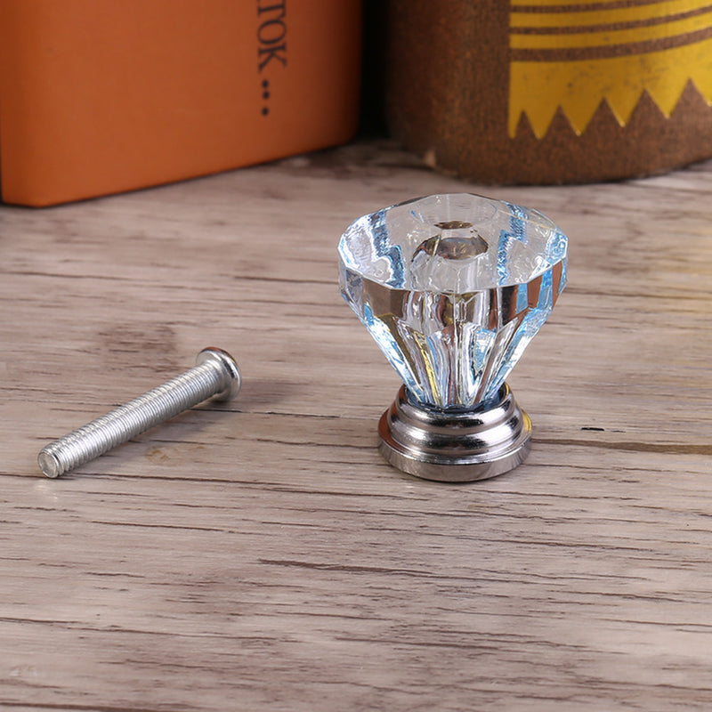 Crystal Glass Acrylic Diamond Shape Knobs